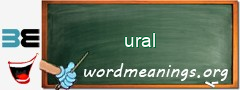 WordMeaning blackboard for ural